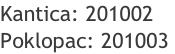 Kantica: 201002 Poklopac: 201003